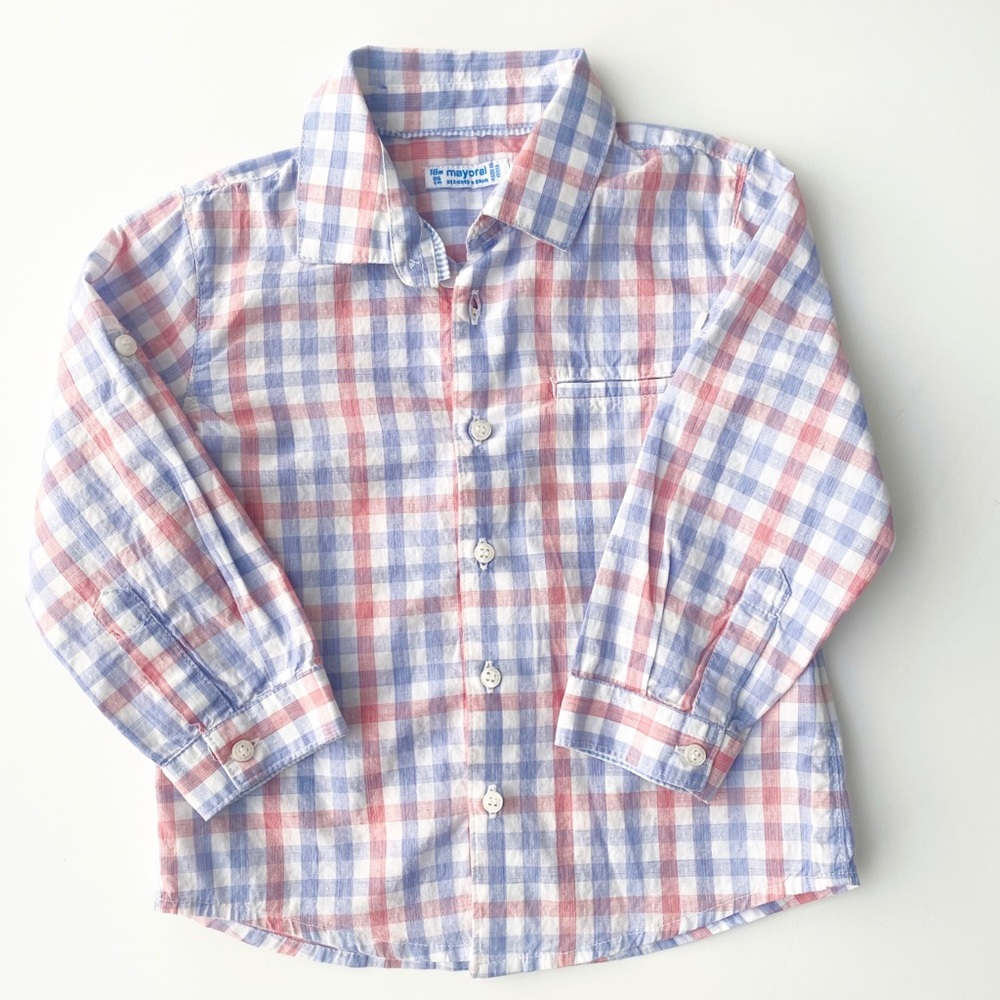 Mayoral Toddler Button Down Shirt, 18 Months